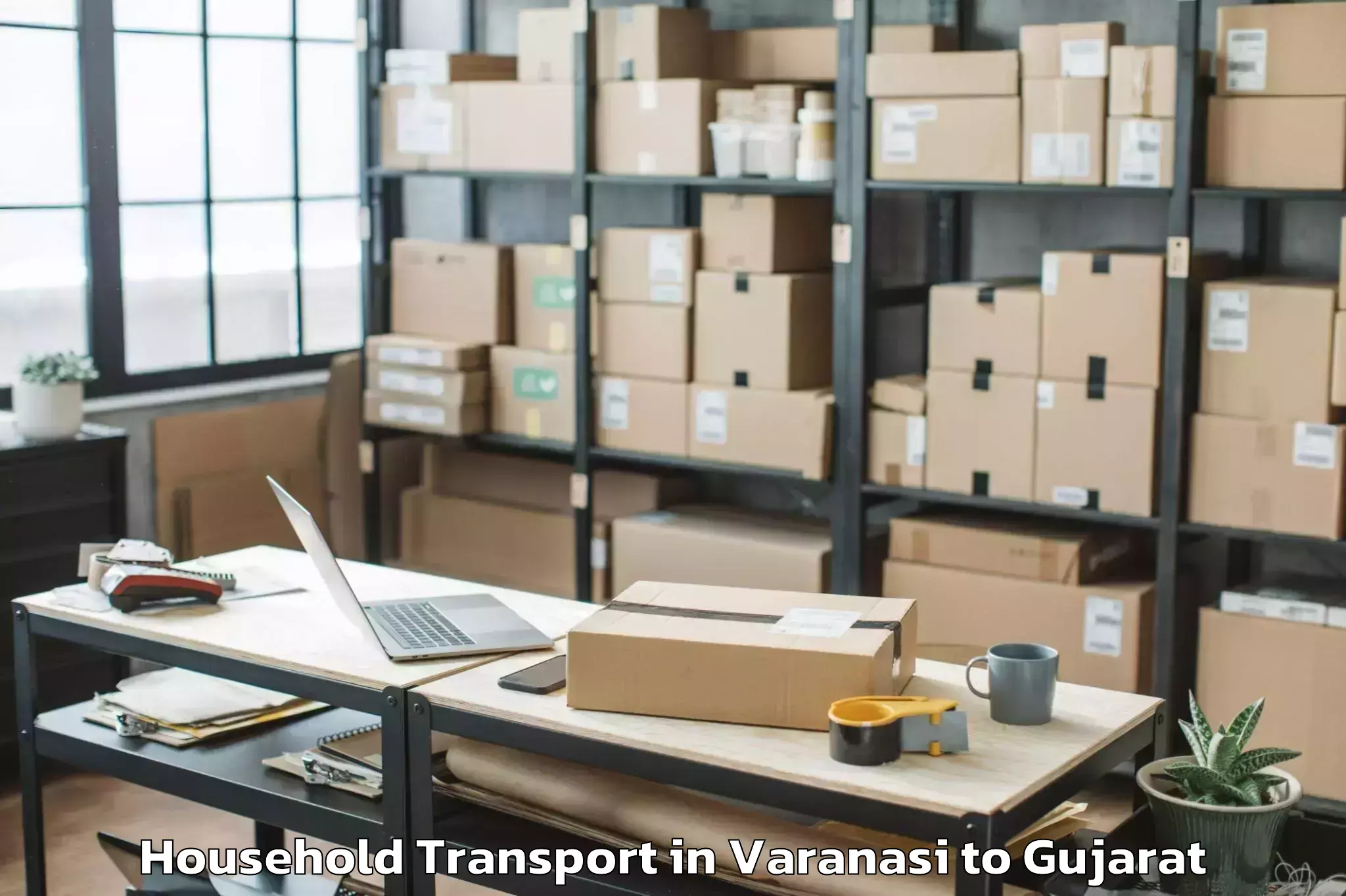 Reliable Varanasi to Jetpur Household Transport